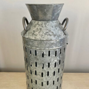Tall & Wide Galvanized Metal Vase Rental